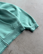 Teal X Zip Up Hoodie