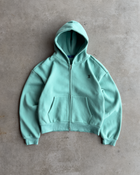 Teal X Zip Up Hoodie