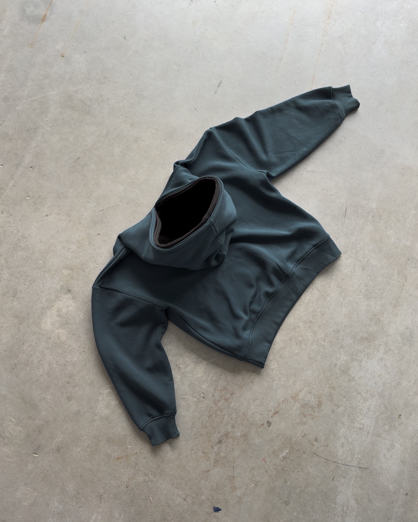 CHARCOAL DOUBLE HOODED X HOODIE
