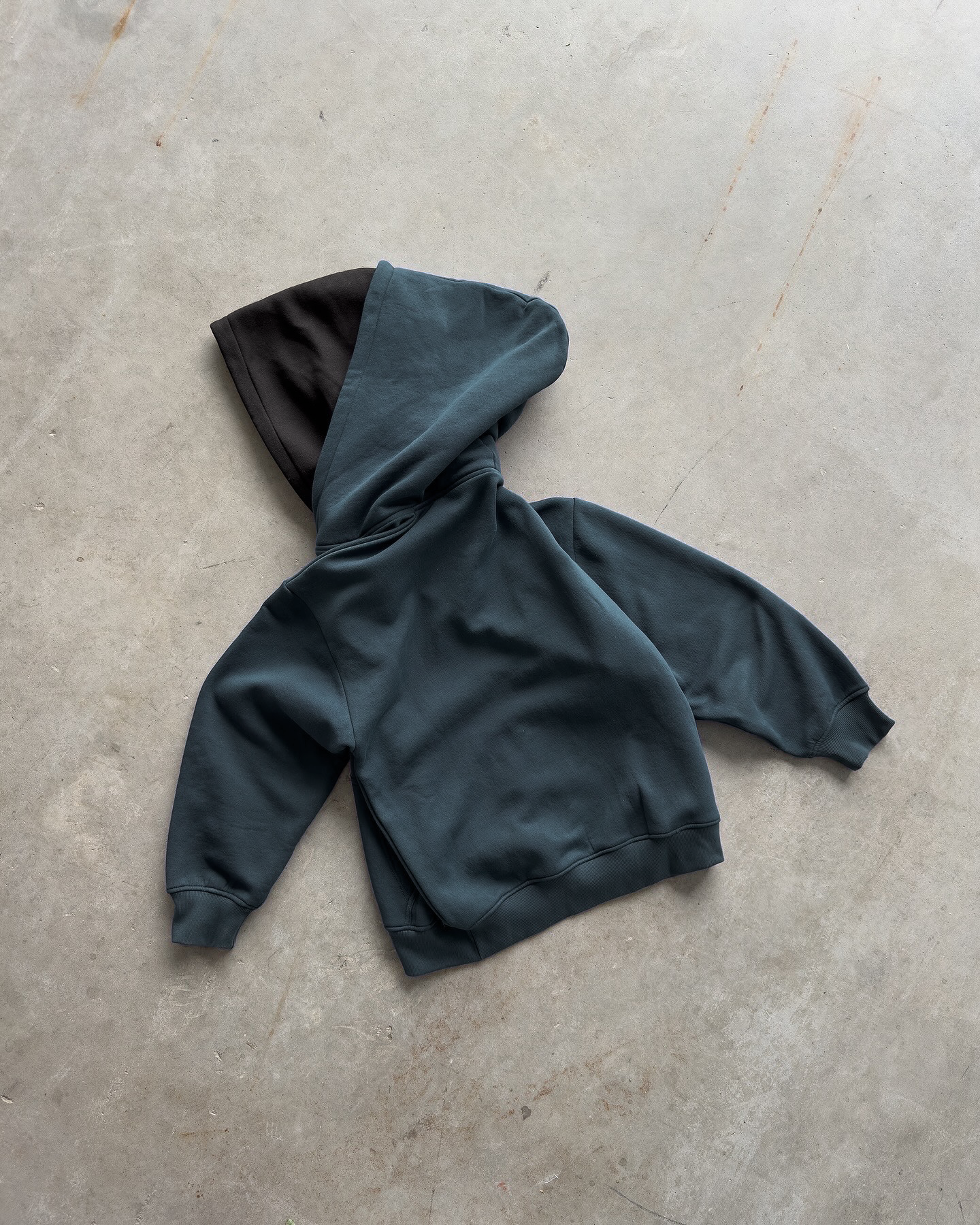 CHARCOAL DOUBLE HOODED X HOODIE