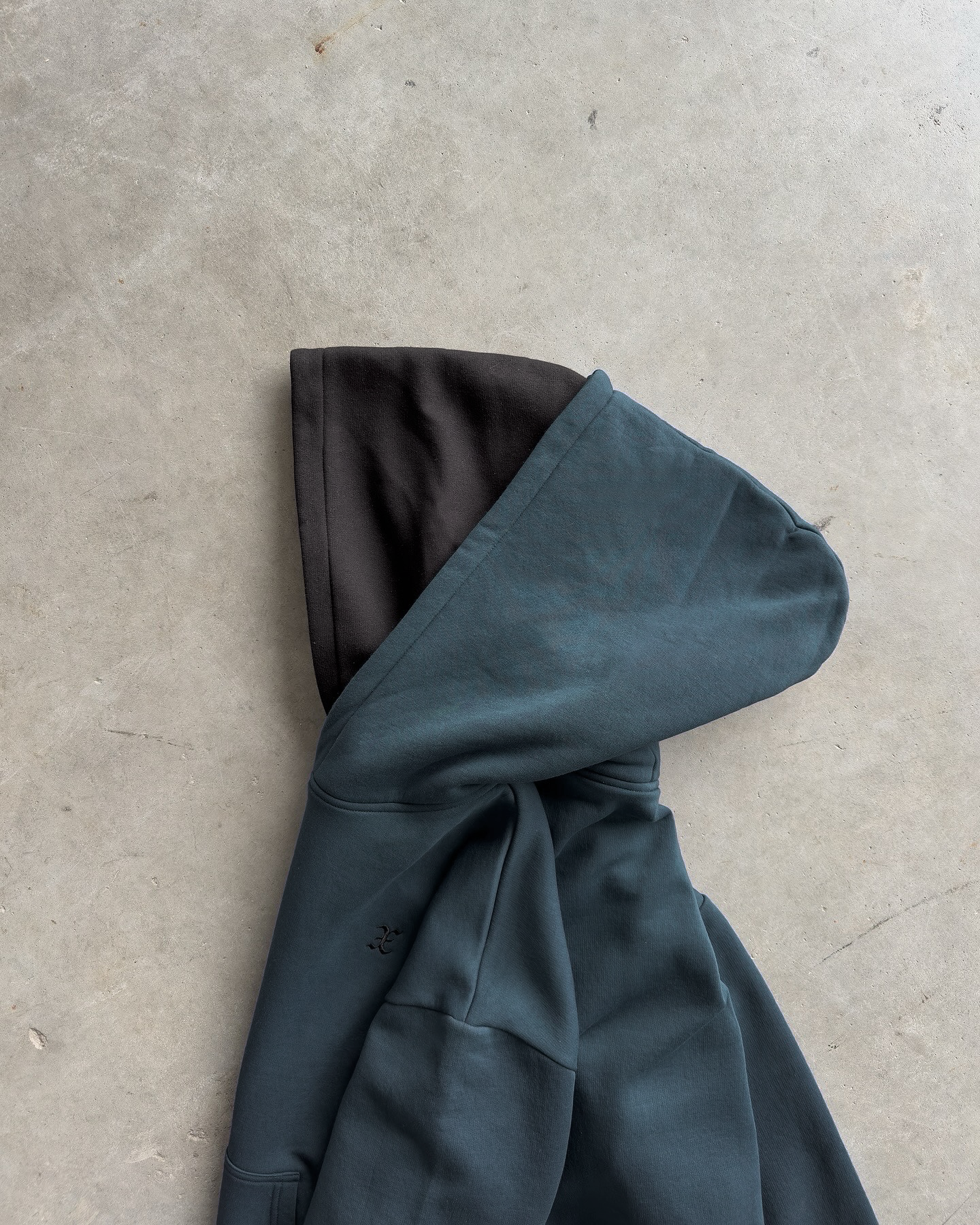Midnight Jade Double Hooded X Hoodie