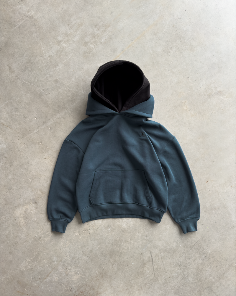 Midnight Jade Double Hooded X Hoodie